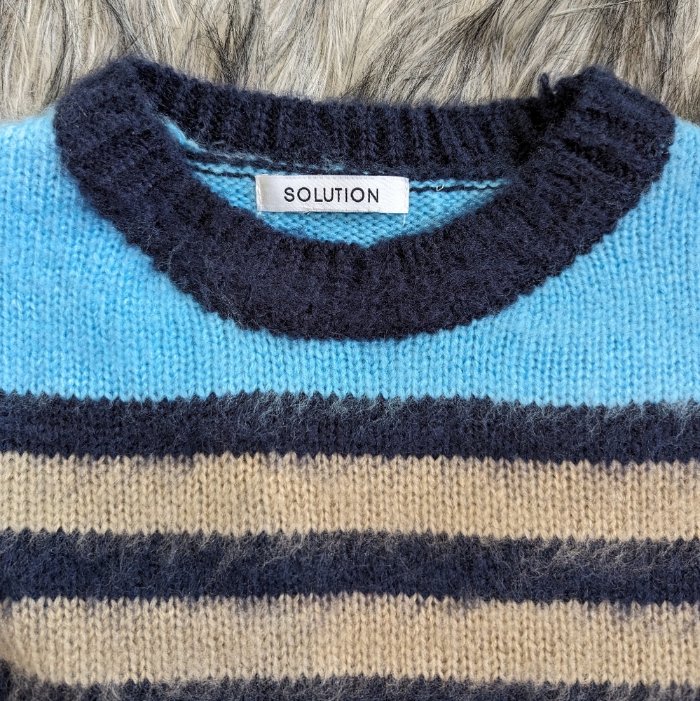 Solution striped fuzzy sweater - Picture 5 of 7